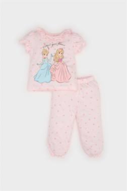 ENSEMBLE PYJAMA 100% COTON IMPRIMÉ DISNEY PRINCESSES T-SHIRT ET PANTALON POUR BÉBÉ FILLE
