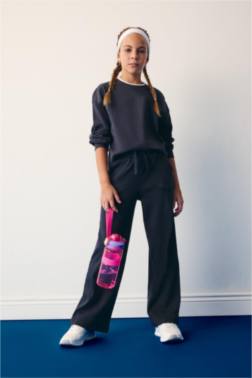 بنطرون بجامة رياضي بناتي وايد ليج برجل واسع