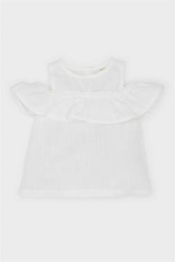 GİRL BABY CREW NECK FLAM POPLİN SHİRT