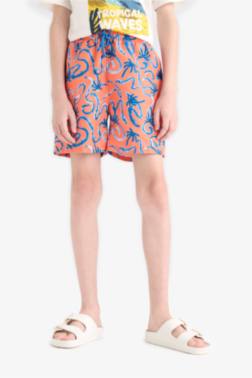 BOY REGULAR FİT FLORAL SWİM SHORTS