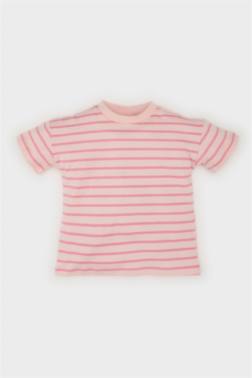 BABY GIRL CREW NECK STRIPED T-SHIRT