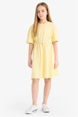 GİRL OVERSİZE SHORT SLEEVE DRESS