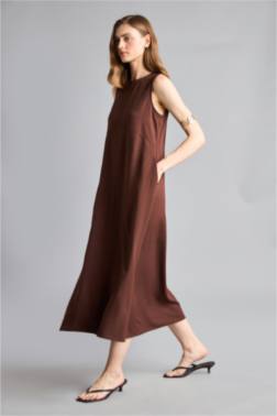 LİNEN BLENDED MAXİ DRESS