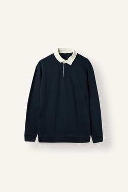 BOXY FİT POLO COLLAR SWEATSHİRT