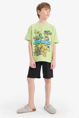 BOY NİNJA TURTLES-RETRO REGULAR FİT 2 PİECE PAJAMA SET