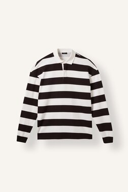 BOXY FİT POLO COLLAR WAFFLE SWEATSHİRT