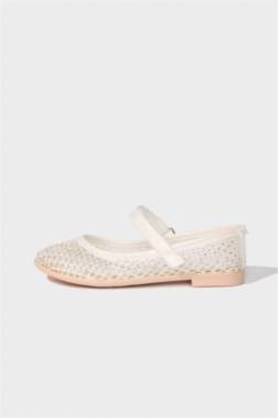 حذاء فلات بناتي بكعب مسطح