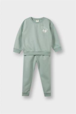 سيت بيبي بناتي سويت شيرت وبنطلون بجامة - قطعتين