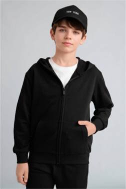 NEW REGULAR FİT HOODED CARDİGAN