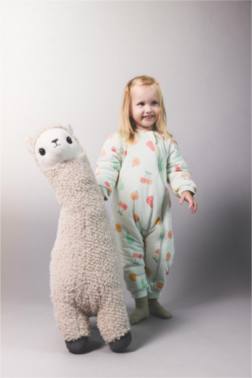 BABY GİRL 2.5 TOG FİBER PRİNTED COTTON ZİPPERED JUMPSUİT