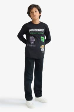 BOY REGULAR FİT STRAİGHT LEG GABARDİNE TROUSERS