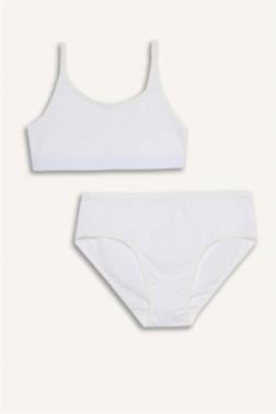 SET SOUTIEN-GORGE BRASSIÈRE ET CULOTTE 100% COTON POUR FILLE