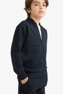 BOY COLLEGE COLLAR ZİPPERED BOMBER JACKET
