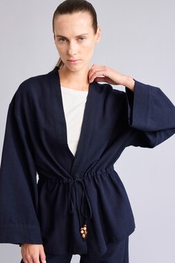 RELAX FIT LINEN BLENDED LONG SLEEVE SHIRT