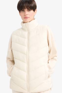 SU GEÇİRMEZ REGULAR FIT FERMUARLI YELEK