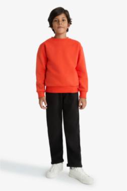 BOY REGULAR FİT PİQUE TROUSERS