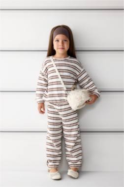 KIZ BEBEK WİDE LEG GENİŞ PAÇA BELİ LASTİKLİ PANTOLON