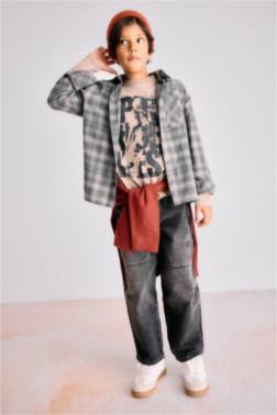 BOY BARREL FİT STRAİGHT LEG JEANS