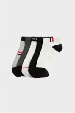 BASKILI 5'Lİ PAMUKLU PATİK ÇORAP ERKEK ÇOCUK