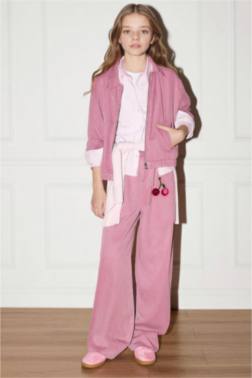 PANTALON EN TENCEL À JAMBES LARGES POUR FILLE