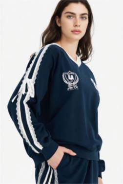 %100 PAMUK OVERSIZE BASKILI SWEATSHİRT