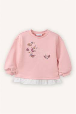 SWEATSHİRT À İMPRİMÉ FLEURS POUR BÉBÉ FİLLE