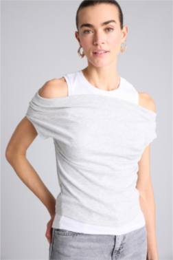 SLIM FIT ÇİFT KATMANLI RİBANA TİŞÖRT