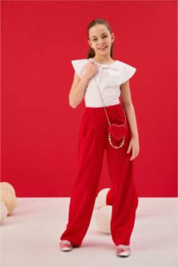 بنطرون بناتي وايد ليج برجل واسع