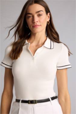 REGULAR FIT FİTİLLİ KAŞKORSE KISA KOLLU POLO TİŞÖRT