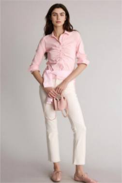 CROP FLARE FIT NORMAL BEL GABARDİN PANTOLON