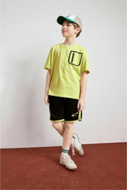 BOY REGULAR FİT SPORTS PRİNT TULLE SHORTS