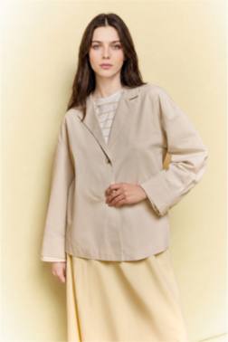 RELAX FIT KETEN KARIŞIMLI BLAZER CEKET