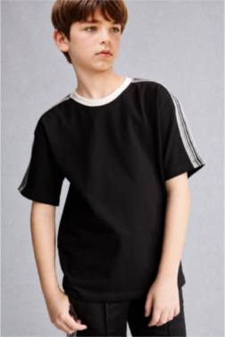 BOY OVERSİZE CREW NECK PİQUÉ T-SHİRT