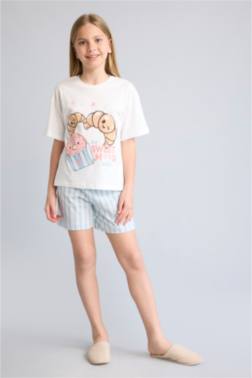 GİRL 2 PİECE REGULAR FİT KNİTTED PYJAMAS SET