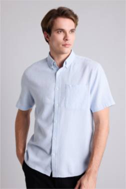 REGULAR FİT COTTON SHORT SLEEVE SHİRT