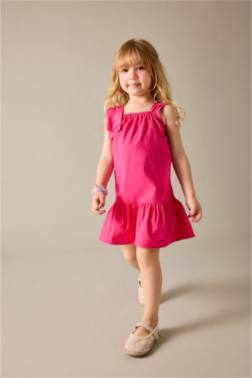 BABY GİRL SLEEVELESS POPLİN DRESS