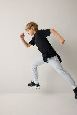 BOY OVERSİZE LİGHT GREY SCUBA SWEATPANTS