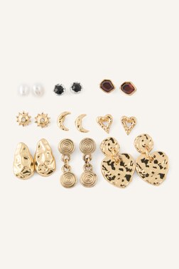 WOMAN 9 PIECE EARRING SET