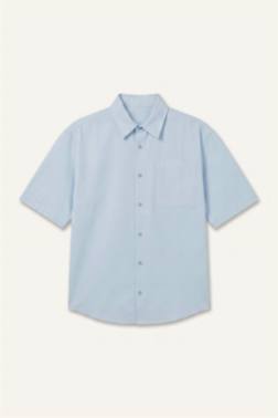 BOXY FİT KISA KOLLU BASKILI GÖMLEK