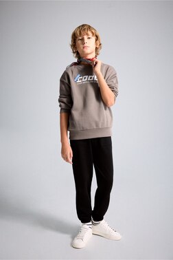BOY 100% COTTON SEAM DETAİL SWEATPANTS