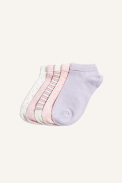 GIRL 5 PIECE COTTON ANKLE SOCKS