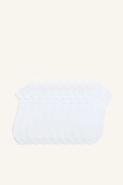 WOMAN SEAMLESS 10 PIECE COTTON ANKLE SOCKS