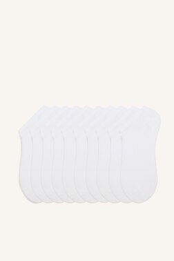WOMAN SEAMLESS 10 PIECE COTTON SNEAKER SOCKS