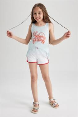 SHORT EN COTON PEIGNÉ POUR FILLE