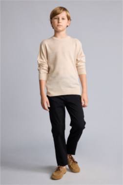 REGULAR FİT GABARDİNE TROUSERS