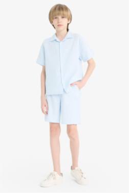 BOY REGULAR FIT MUSLIN SHORTS