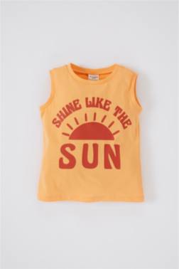 BABY BOY SLOGAN PRİNTED SİNGLET