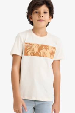 REGULAR FİT FLORAL SHORT SLEEVE T-SHİRT