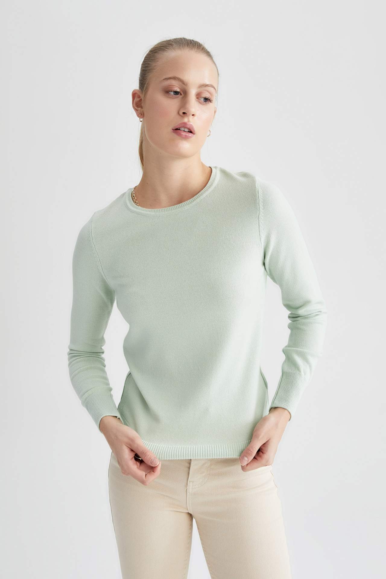 Damen Regular Fit Strickpullover