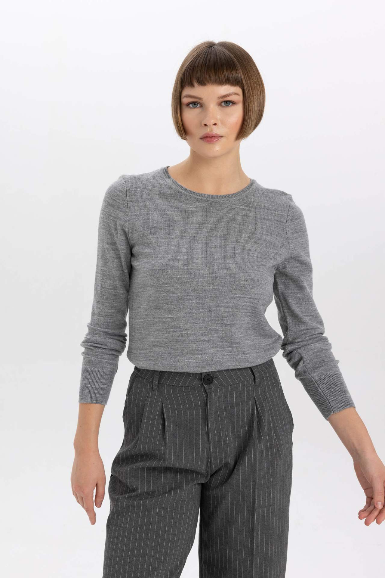 Damen Regular Fit Strickpullover